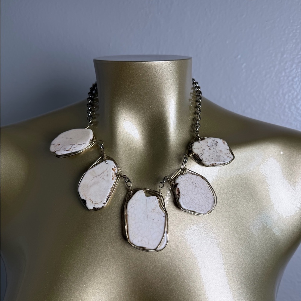 Elegant White Stone Necklace